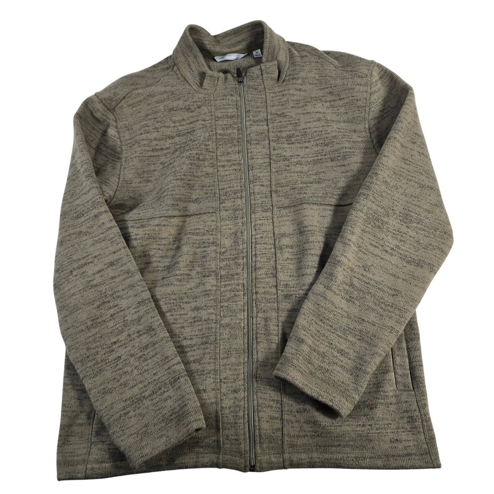 Horny Toad‎ Men's Sweater Fleece Jacket Khaki Heathered Full Zip Size M
